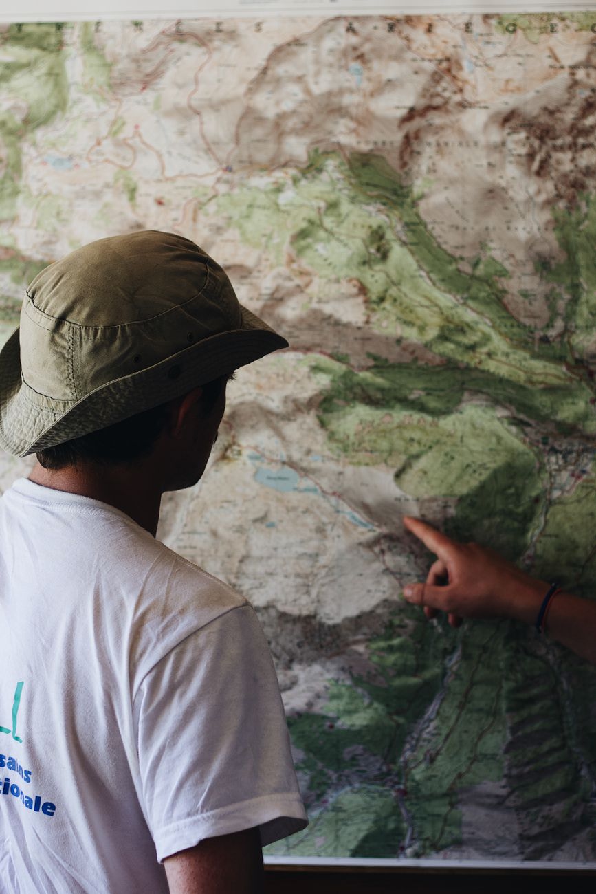 Private tailored mountain itinerary map